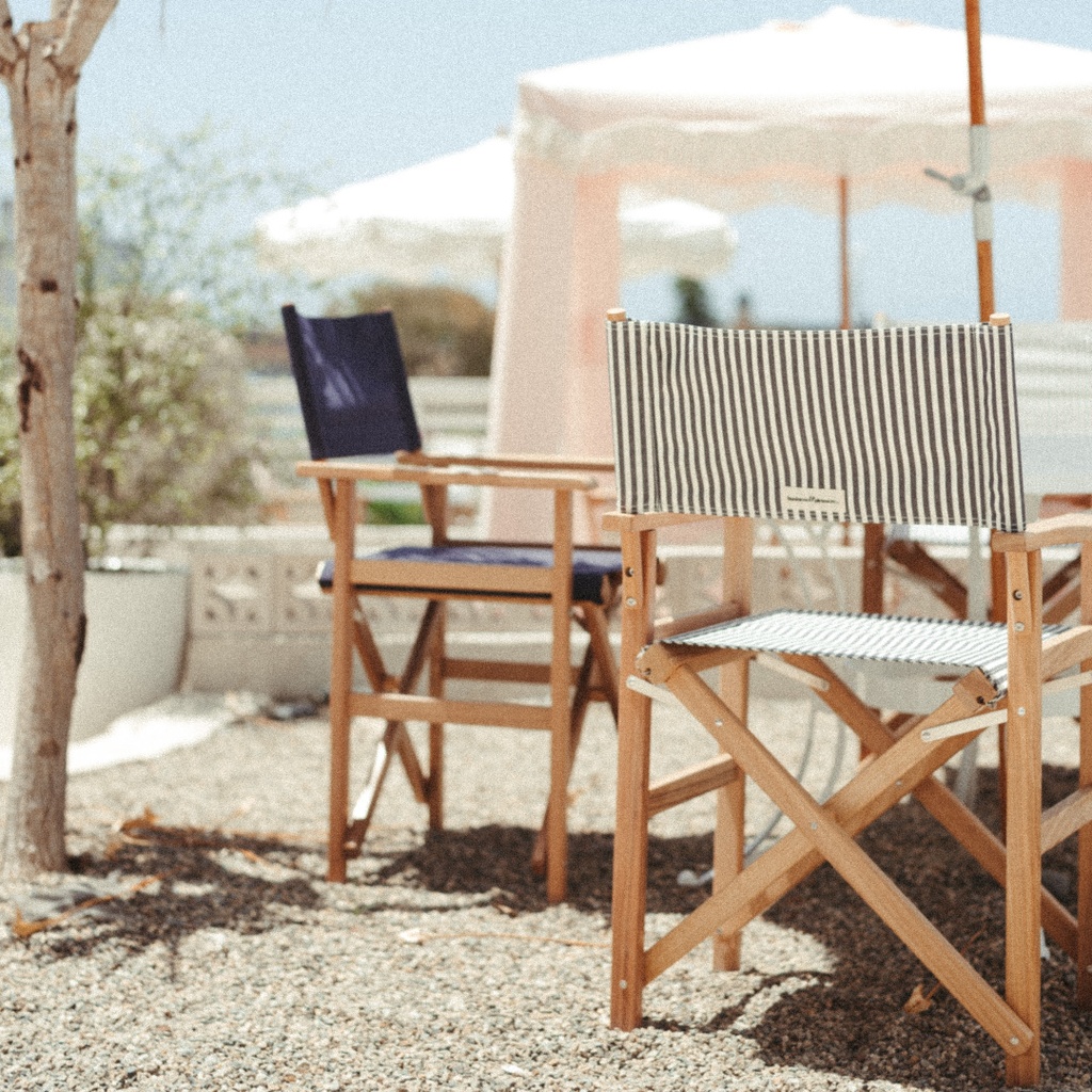 THE DIRECTORS CHAIR - Lauren's Navy Stripe - Business & Pleasure Co. 
