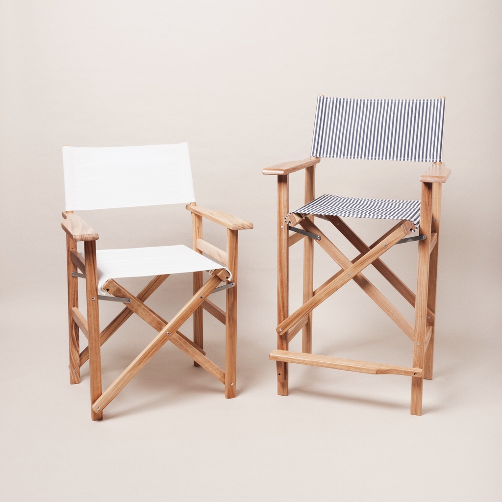 THE DIRECTORS BAR STOOL - Lauren's Navy Stripe - Business & Pleasure Co. 