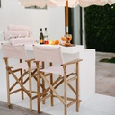 THE DIRECTORS BAR STOOL - Lauren's Pink Stripe - Business & Pleasure Co. 