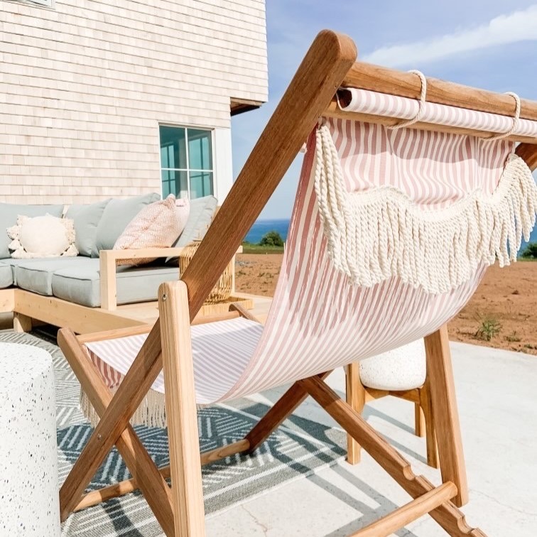 THE SLING CHAIR - Lauren's Pink Stripe - Business & Pleasure Co. 