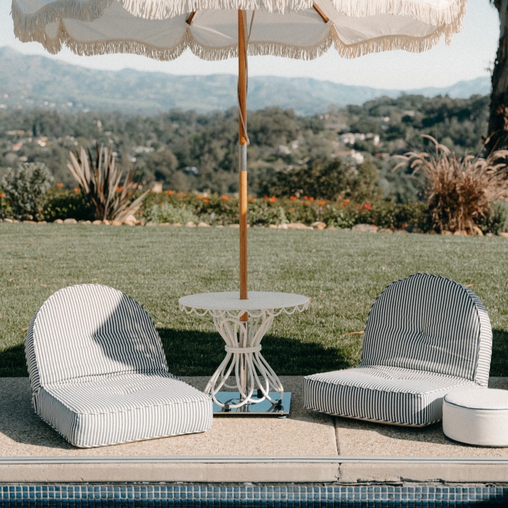 THE RECLINING PILLOW LOUNGER - Lauren's Navy Stripe - Business & Pleasure Co. 
