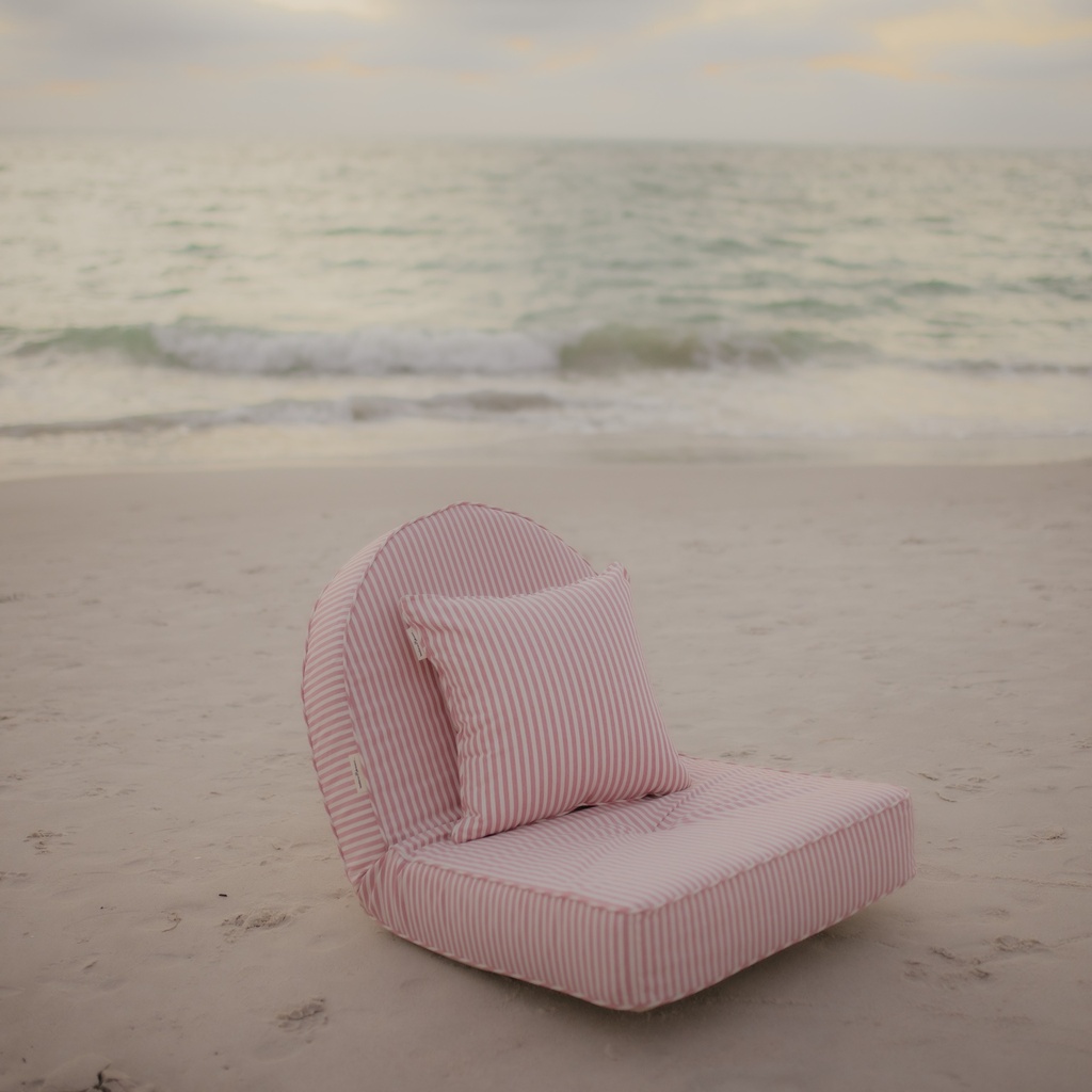 THE RECLINING PILLOW LOUNGER - Lauren's Pink Stripe - Business & Pleasure Co. 