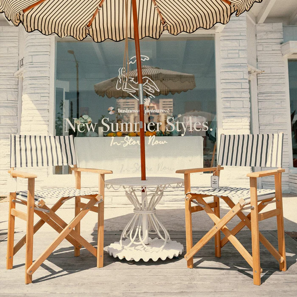 THE DIRECTORS CHAIR - Monaco Black Stripe - Business & Pleasure Co.