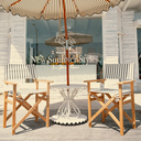 THE DIRECTORS CHAIR - Monaco Black Stripe - Business & Pleasure Co.