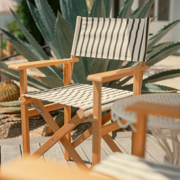 THE DIRECTORS CHAIR - Monaco Black Stripe - Business & Pleasure Co.
