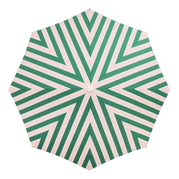 THE AMALFI UMBRELLA  - Bistro Green Stripe - Business & Pleasure Co.