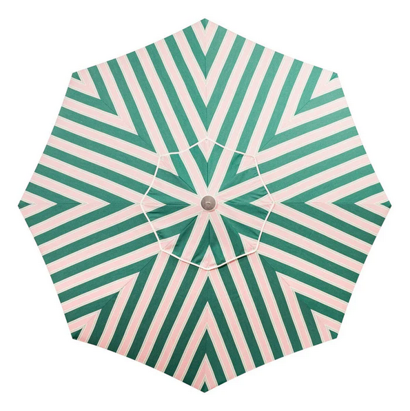 THE MARKET UMBRELLA - Bistro Green Stripe - Business & Pleasure Co.