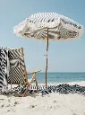 The Premium Beach Umbrella - Laurens Navy Stripe (4).webp