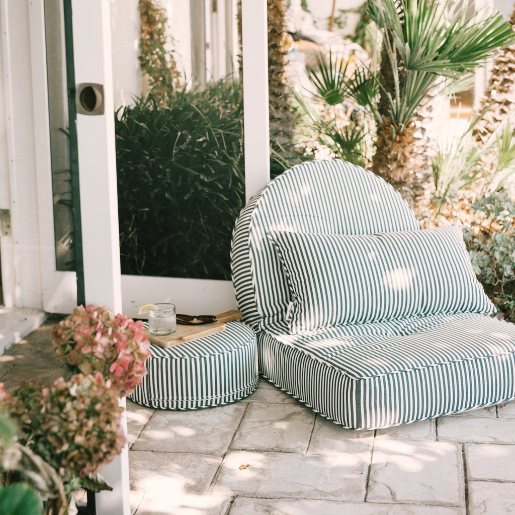 THE RECLINING PILLOW LOUNGER - Lauren's Navy Stripe - Business & Pleasure Co. 