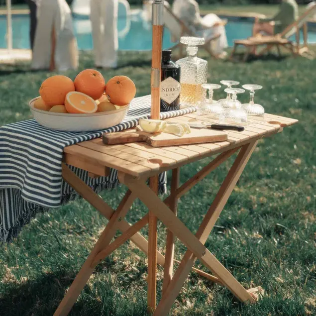 THE TALL FOLDING TABLE - Teak - Business & Pleasure Co. 