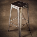 INDUSTRIAL BAR STOOL - silver