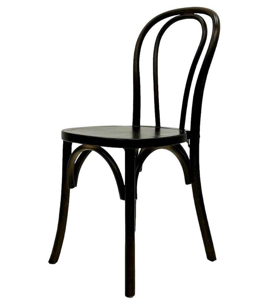 THONET STOEL - donkere eik - stapelbaar