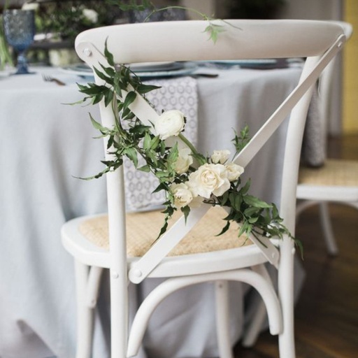 [CH-MADR-WH] CHAISE CROSS-BACK - blanc