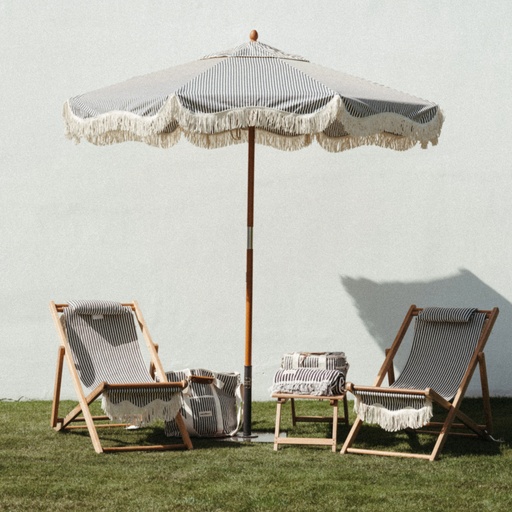 [UM-MAR-LNS] THE MARKET UMBRELLA - Lauren's Navy Stripe - Business & Pleasure Co.