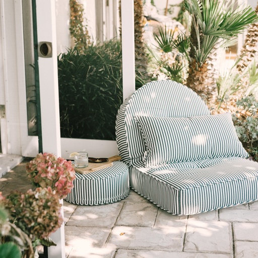 [BPP-REC-LAU-NVY] THE RECLINING PILLOW LOUNGER - Lauren's Navy Stripe - Business & Pleasure Co. 