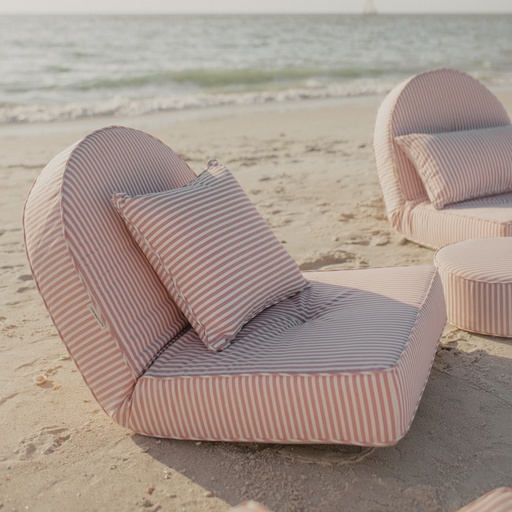 [BPP-REC-LAU-PNK] THE RECLINING PILLOW LOUNGER - Lauren's Pink Stripe - Business & Pleasure Co. 