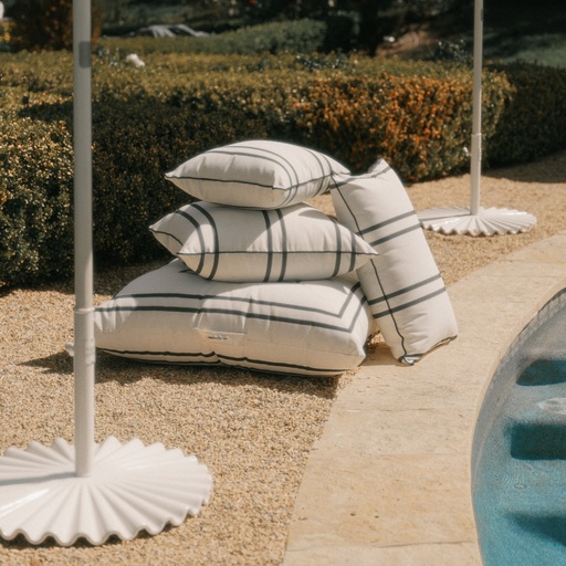 [BPP-FLO-MON-BLK] THE FLOOR PILLOW - Monaco Black Stripe - Business & Pleasure Co. 