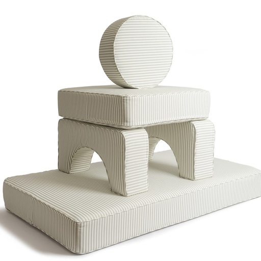 [BPP-MOD-SAG-LAU] THE MODULAR PILLOW STACK - Lauren's Sage Stripe - Business & Pleasure Co. 