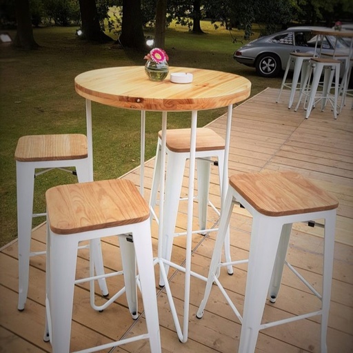 [CT-HAIR-WH] HAIRPIN BAR TABLE - white