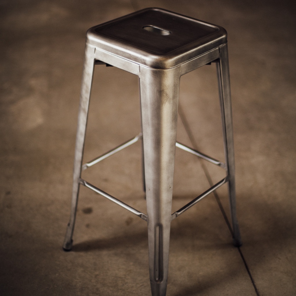 Ferro - Performance Fabric Upholstered Bar Stool - Antique Silver
