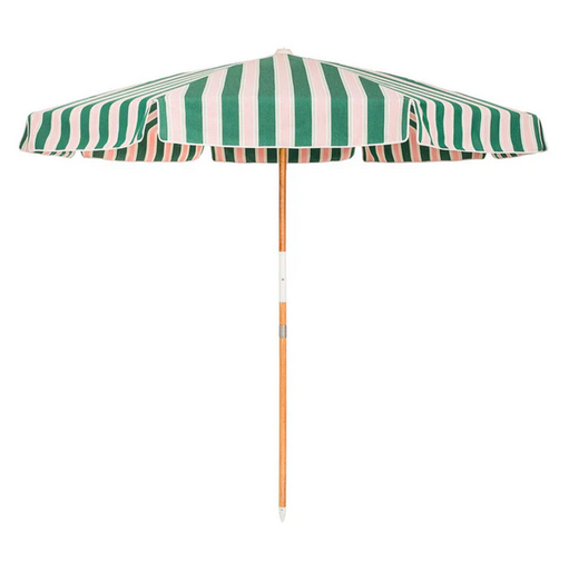 [BPU-A-BIS-GRN] THE AMALFI UMBRELLA  - Bistro Green Stripe - Business & Pleasure Co.